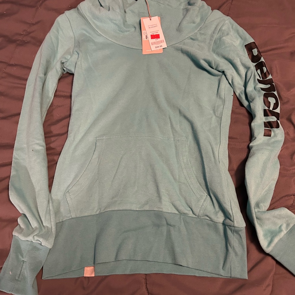 Bench Women's Teal Hoodie with Black Logo